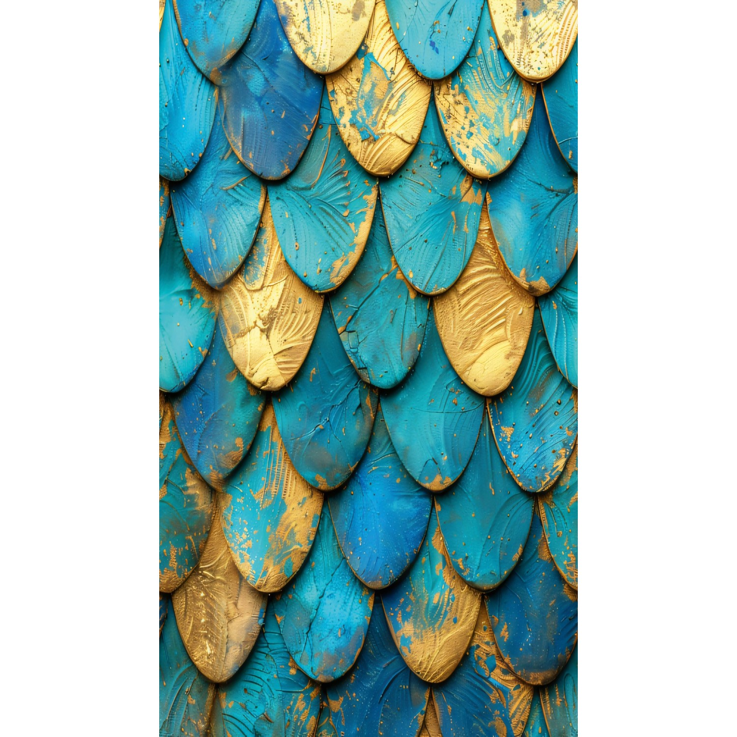 A.S. Creation Fototapete Schuppen-Optik 1,59 m x 2,8 m Blau-Gelb FSC® günstig online kaufen