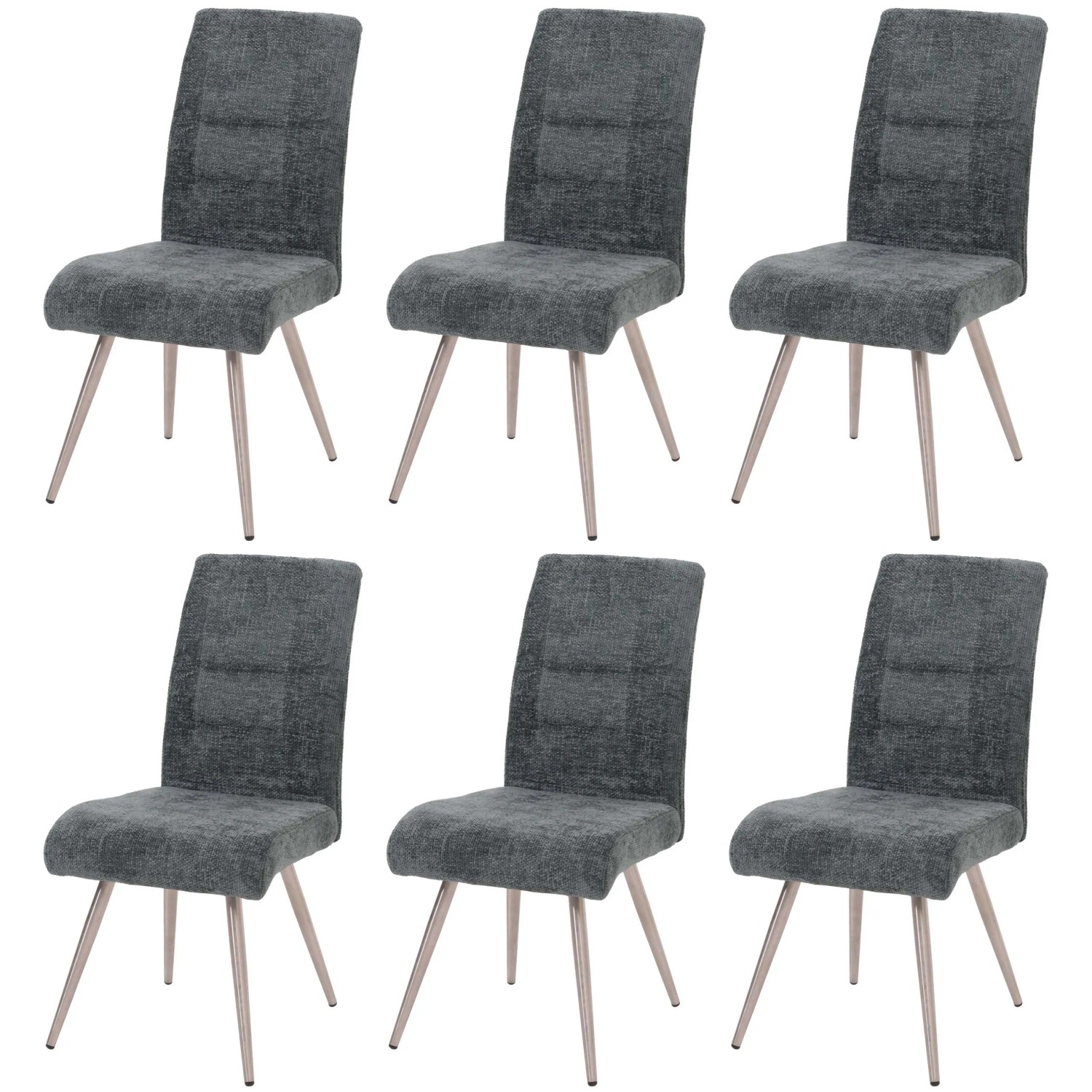 MCW Esszimmerstuhl G55 6er-Set Blau-Grün