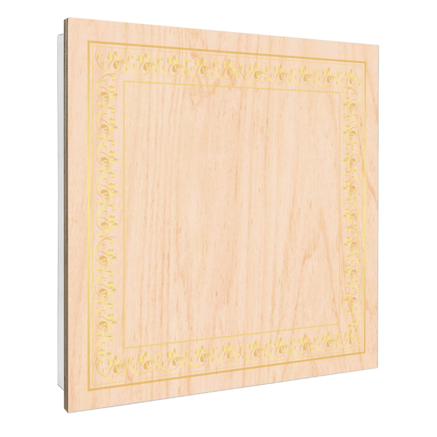 Banjado Schlüsselkasten mit Holzfront 30x30cm Weiß Scharnier Links 50 Haken günstig online kaufen