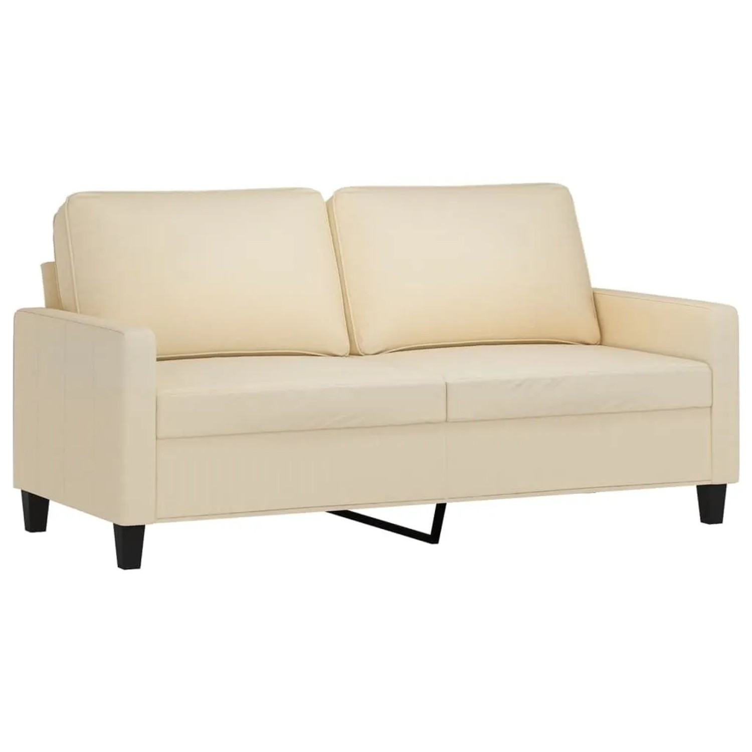 vidaXL 2-Sitzer-Sofa Creme 140 cm Stoff 359165 günstig online kaufen