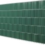 Grüne PVC Sichtschutzstreifen auf Rolle für Doppelstabmattenzaun.
