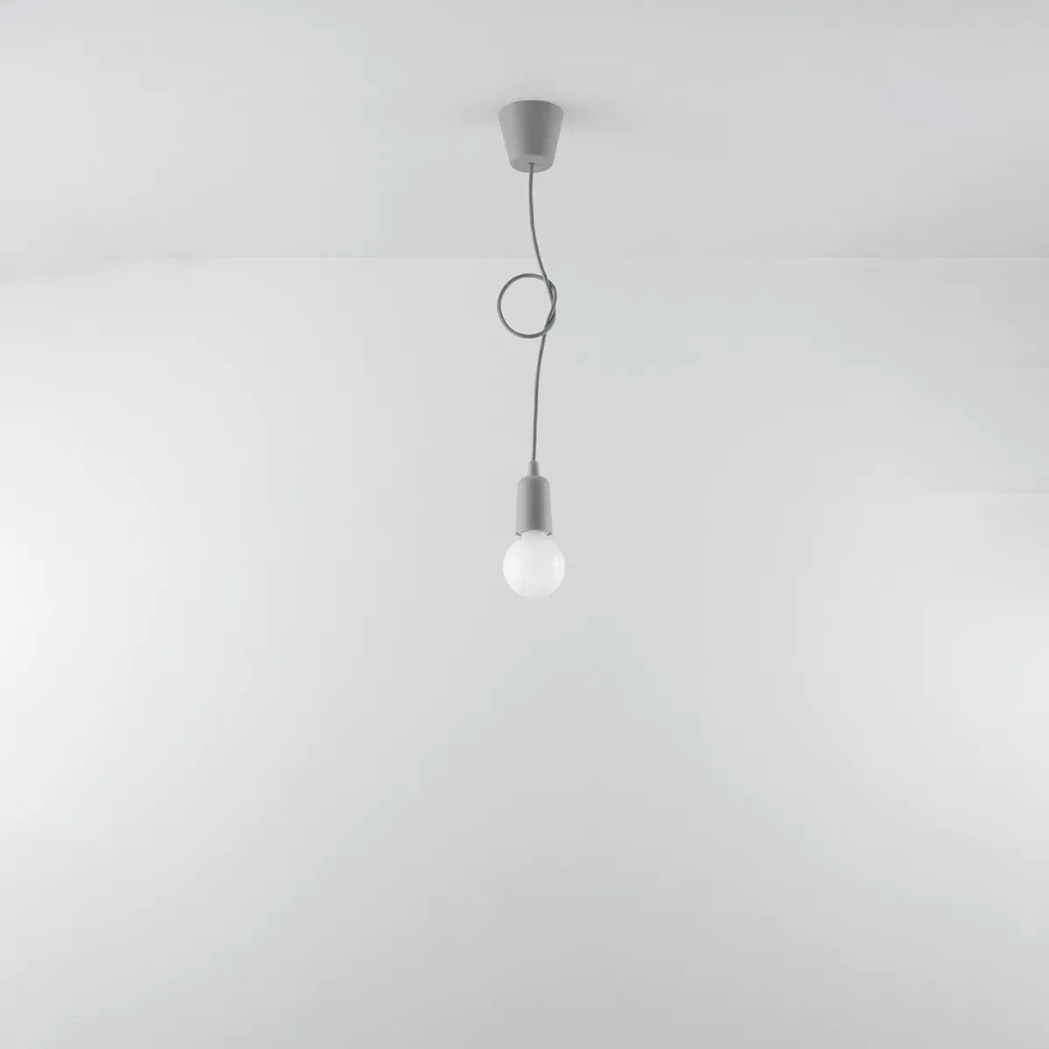 Graue Sollux Lighting Hängeleuchte Diego 1. Moderne Pendelleuchte für Lampen & Leuchten.
