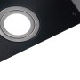 Detailaufnahme: Schwarze Respekta Design Schräghaube CH24080SM mit LED-Beleuchtung.