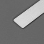 Detailaufnahme einer Edelstahl-Applikation für die Sicherheits-Haustür ThermoSpace Milano Prime.