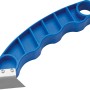 LUX-TOOLS SILI STAR Fugenmesser mit blauem Griff und V-Klinge aus Edelstahl.