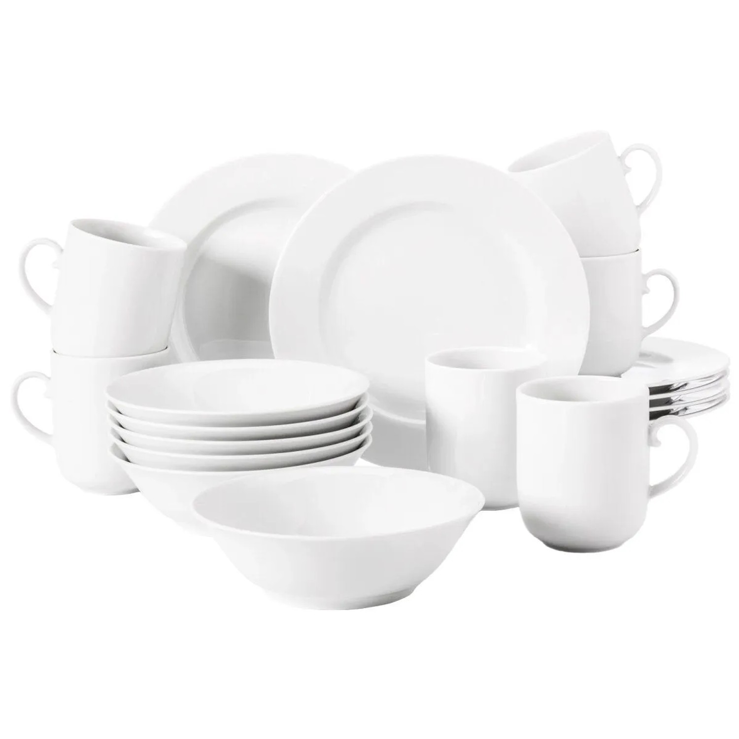 Seltmann Weiden Rondo Liane Weiß Frühstücks-Set 18-teilig