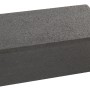 Anthrazitfarbene Blockstufe aus Beton, 50x34x15 cm, für Gartentreppen und Einfassungen.