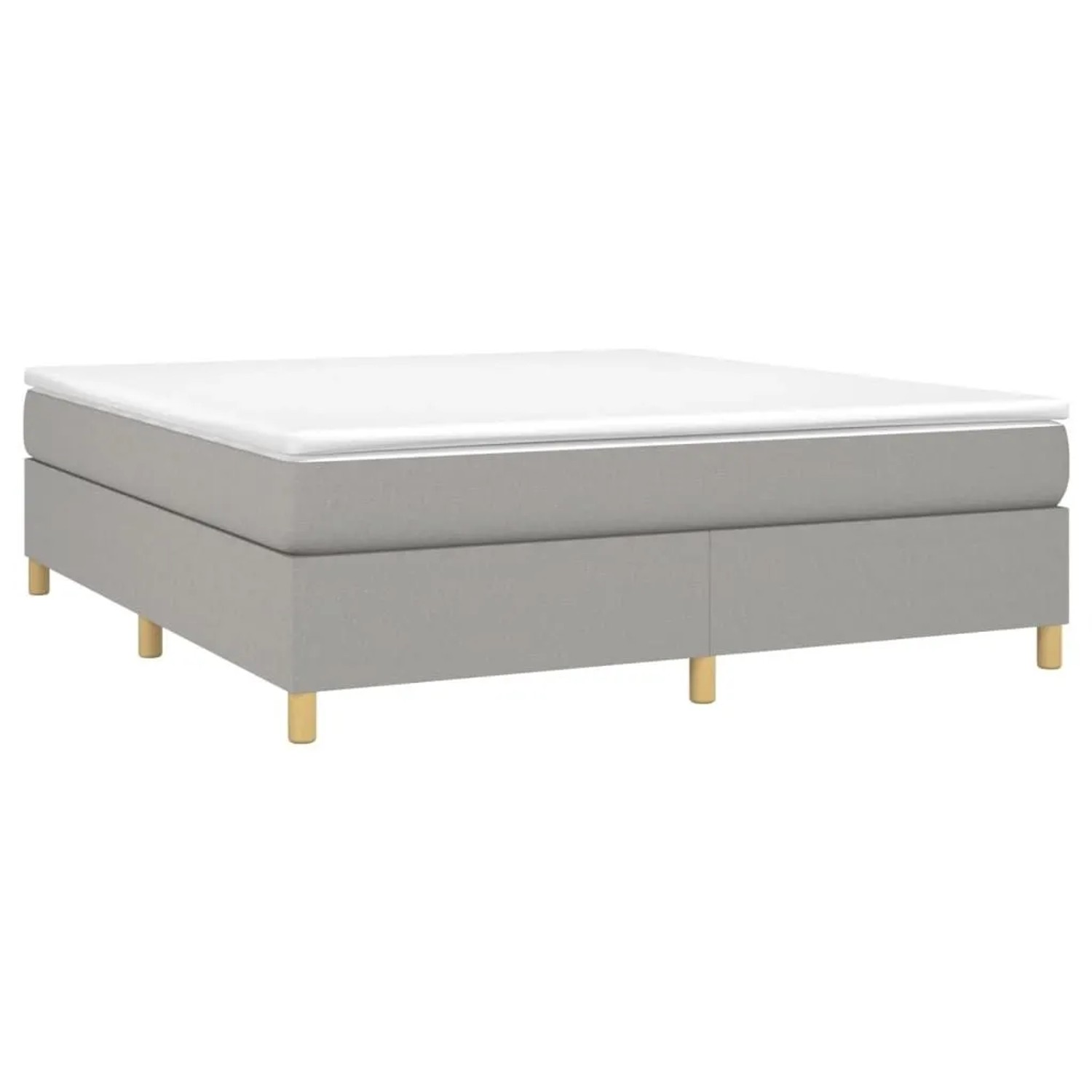 vidaXL Boxspringbett mit Matratze Hellgrau 180x200 cm Stoff 3144538 günstig online kaufen