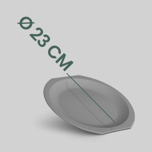 Grauer ProHome Kunststoffteller, Ø 23 cm, 4er-Pack, BPA-frei, ideal für Geschirr.