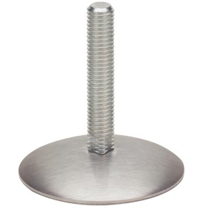 Hettich Höhenversteller aus Edelstahl, Gewinde M10, Ø 60 mm für Möbel.