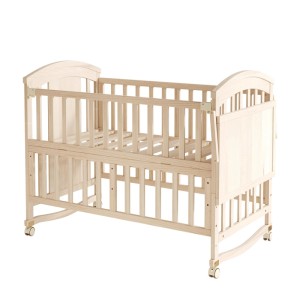 Merax Babybett 120x60x95 cm Naturholz Wickeltisch Klappablage Verlängerbar