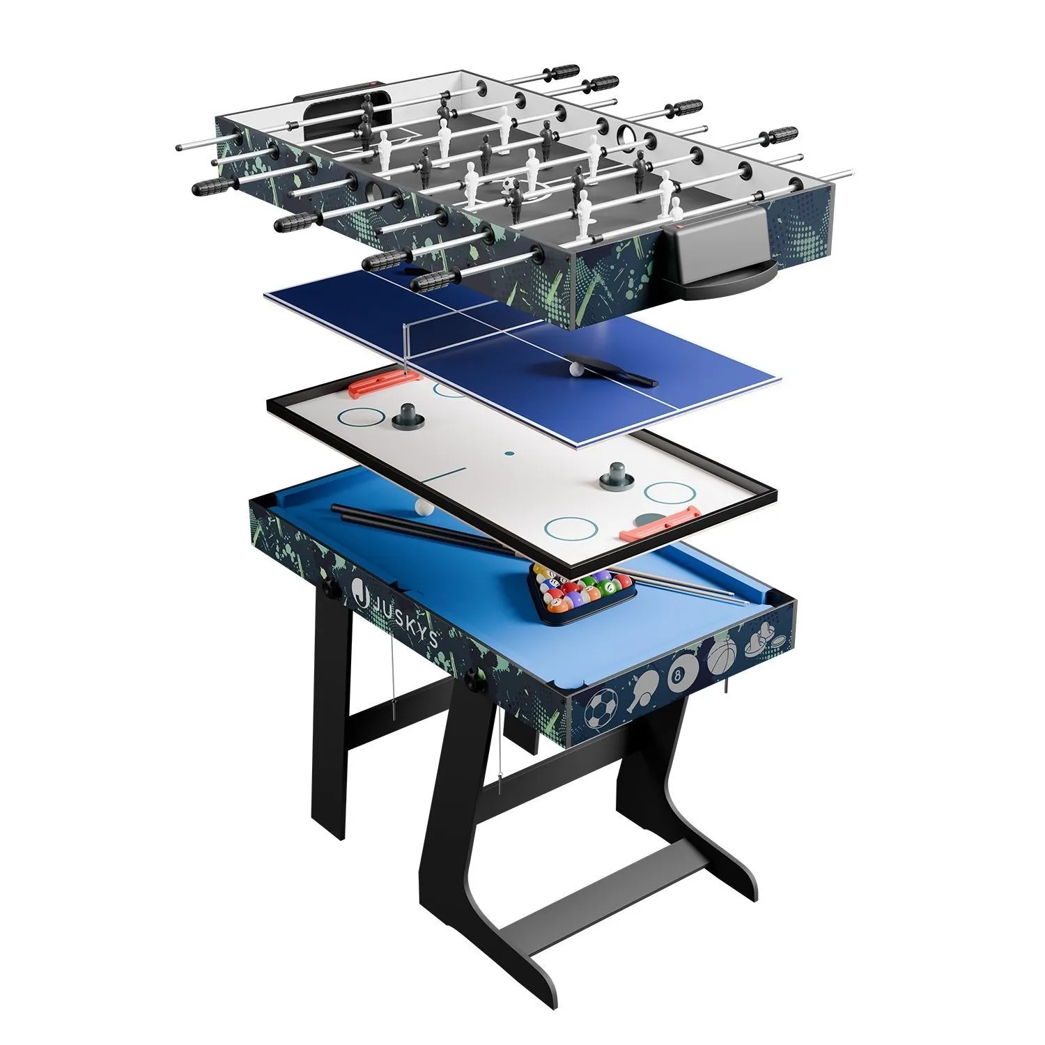 Juskys 5 in 1 Multi-Spieltisch Ballzauber