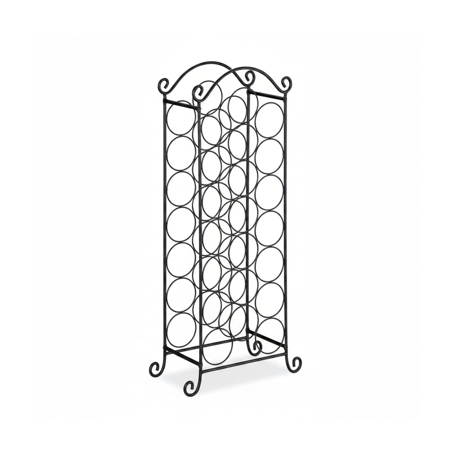Relaxdays Weinregal Eisen Schwarz für 21 Flaschen 88 cm x 33 cm x 20 cm 3,2 kg