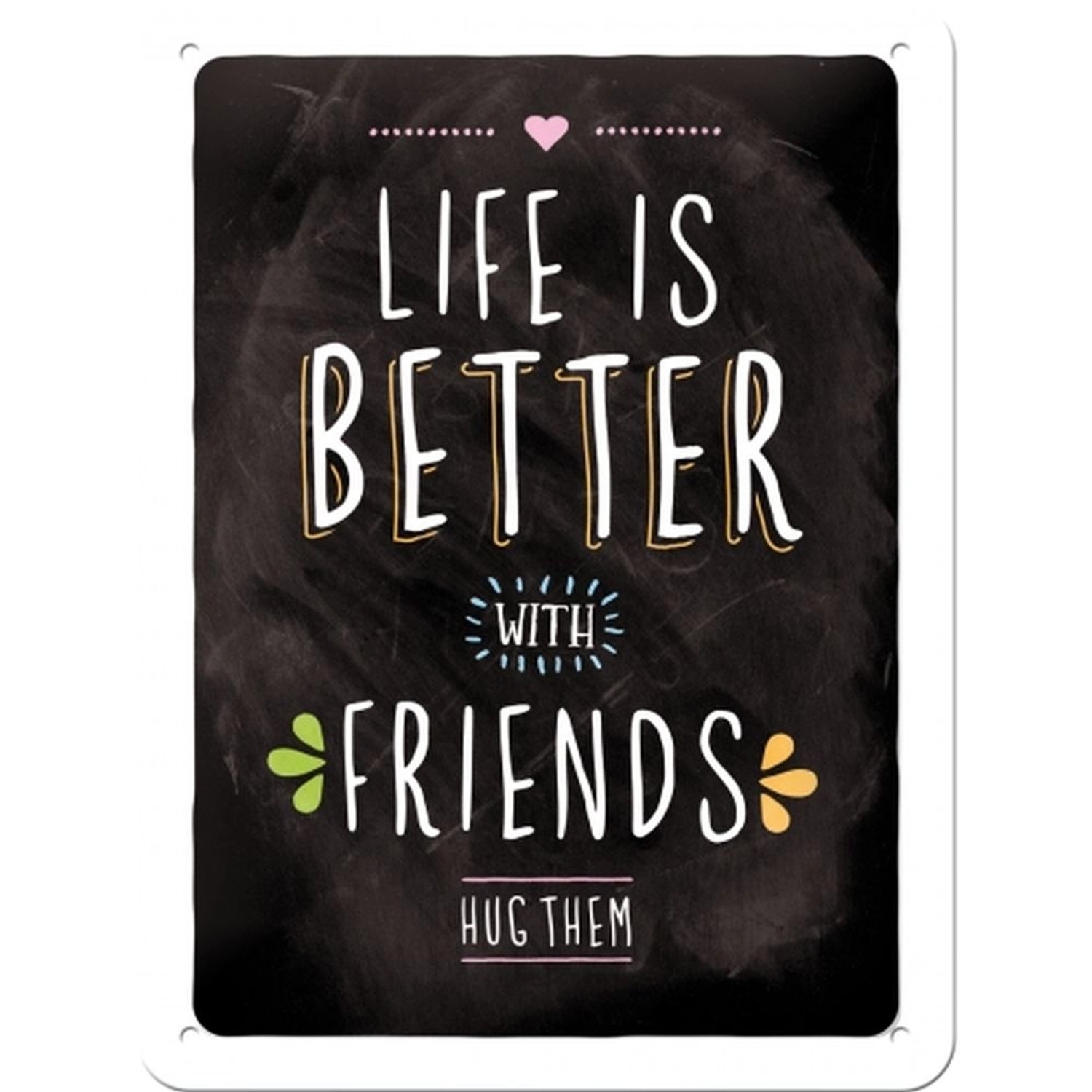 Nostalgic-Art Blechschild 15x20 cm - Word Up - Life Is Better With Friends günstig online kaufen