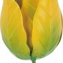 Gartenstecker Tulpe in Gelb-Grün, 45,5 cm hoch, aus Metall für die Gartendekoration.