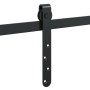 vidaXL Schiebetürbeschlag Set, 152 cm, Karbonstahl, schwarz