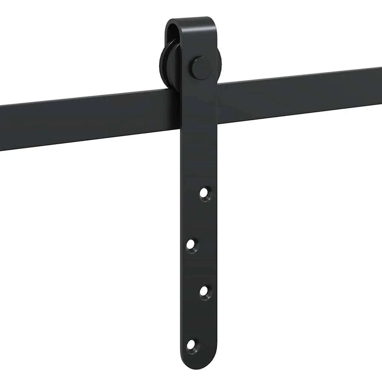 vidaXL Schiebetürbeschlag Set, 152 cm, Karbonstahl, schwarz