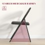 HOMCOM Klappstuhl 4er-Set, tragbare Esszimmerstühle mit Stahlbeinen und Kunstleder.