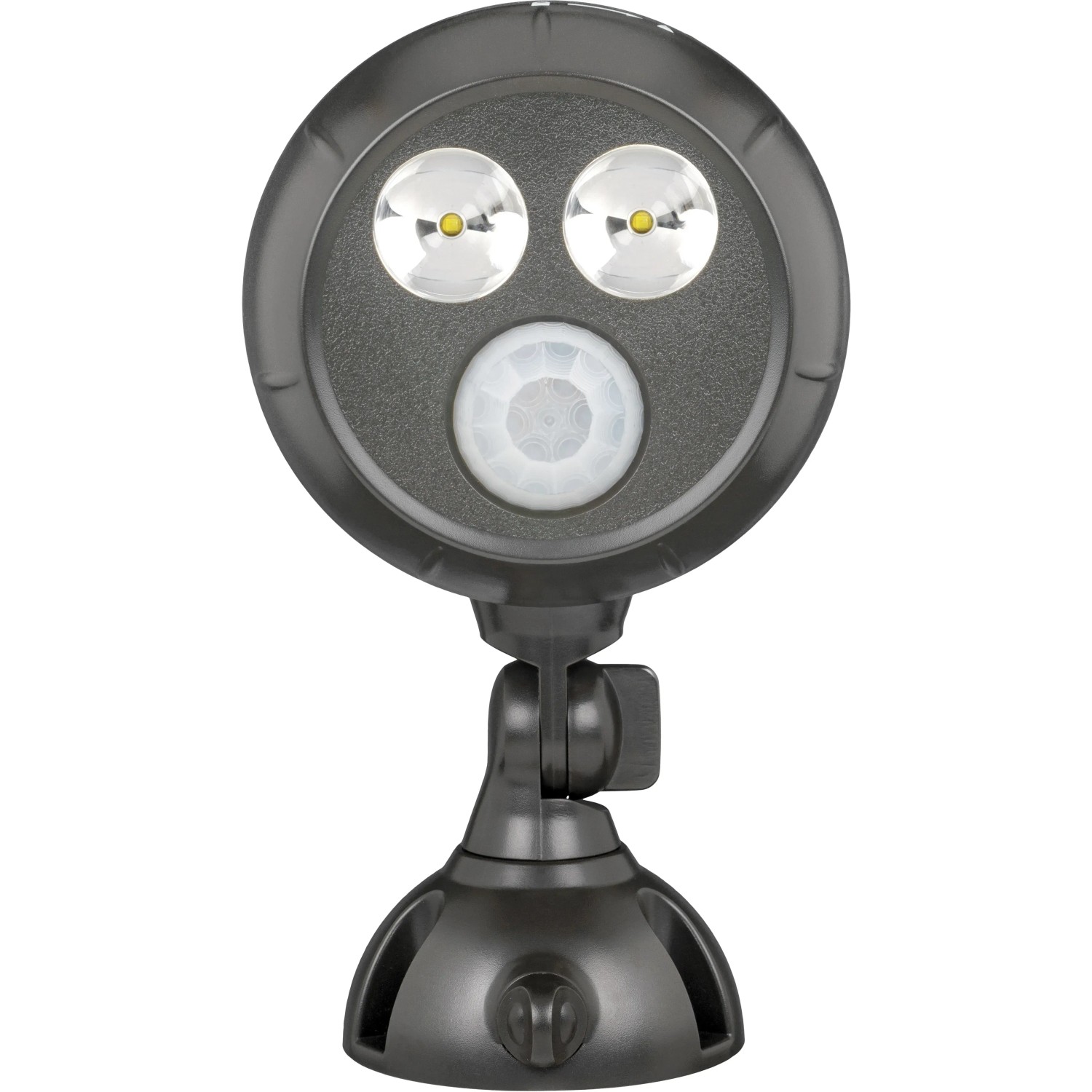 Mr. Beams LED-Außenstrahler mit Bewegungsmelder, braun, 2er-Pack. Batteriebetriebener Strahler.