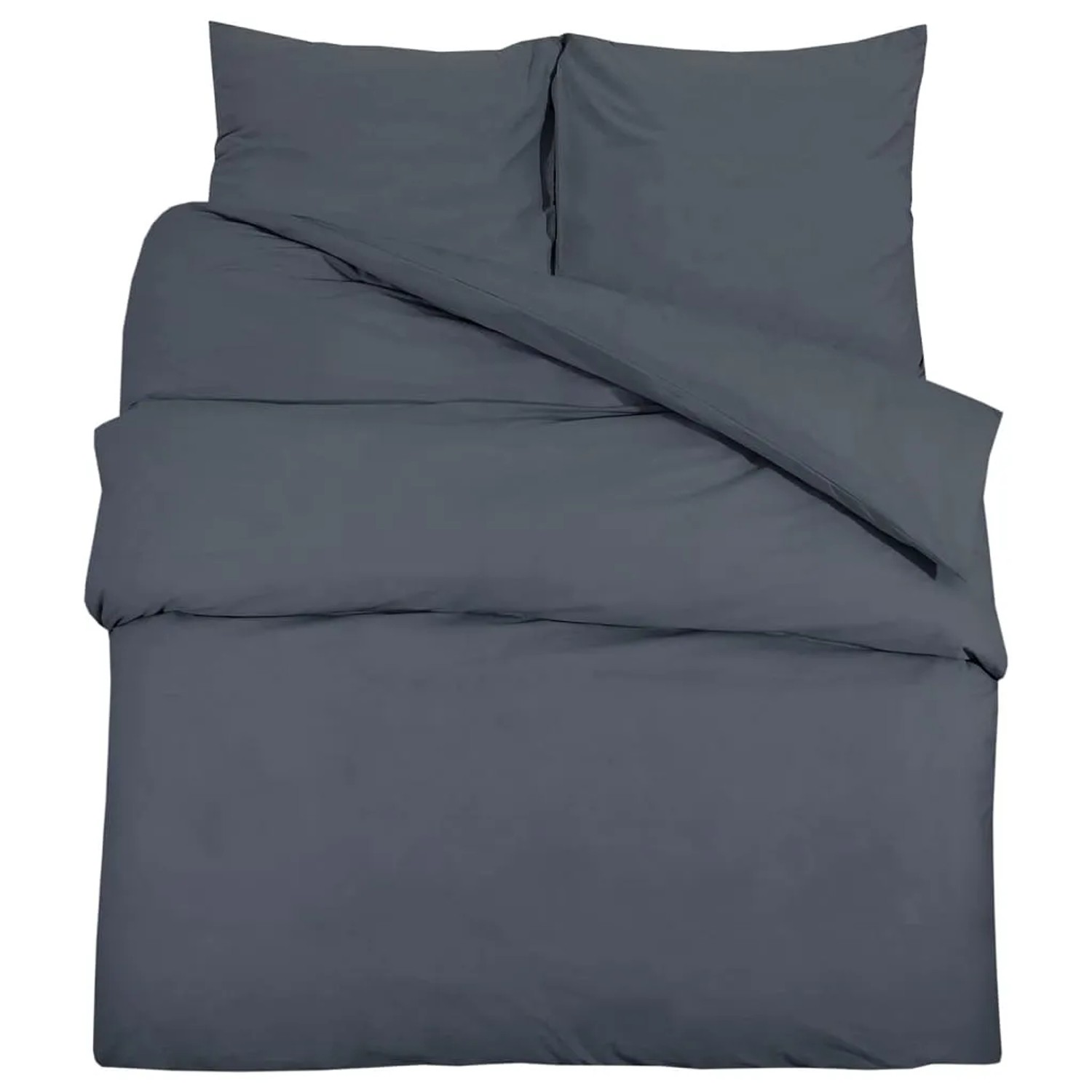 vidaXL Bettwäsche-Set Anthrazit 140x200 cm Leichte Mikrofaser 135934