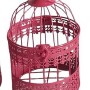 Dekorativer, pinker Vogelkäfig Louisa S von Boltze aus Eisen, handgearbeitet mit Hängevorrichtung.