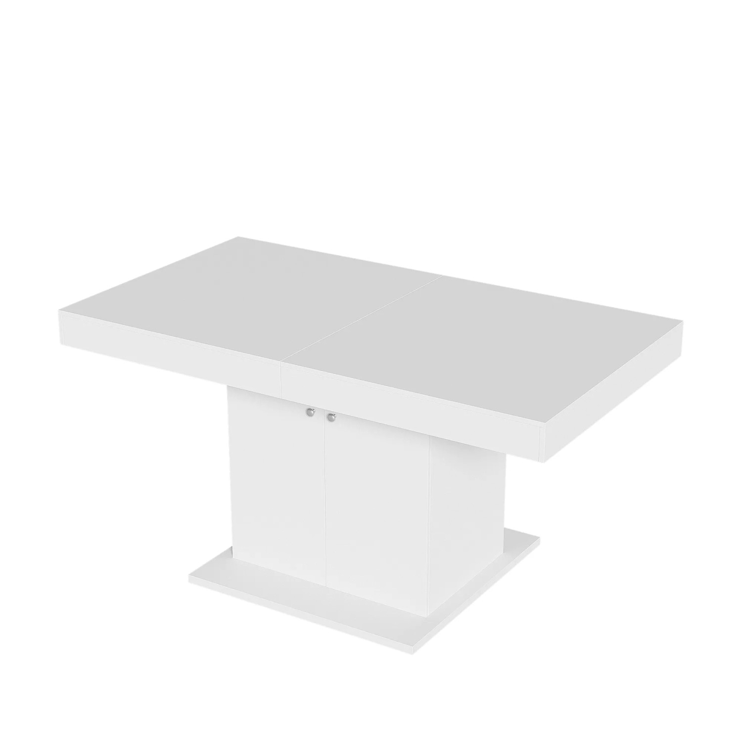 okwish Esstisch Ausziehbar Kaffee-Freizeittisch mit Stauraum 180 × 80 cm Weiß