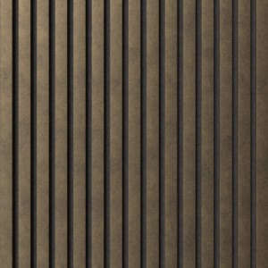 Denpanels Akustikpaneel in Metalloptik Bronze mit schwarzem Filz für verbesserte Raumakustik.
