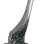 Brünierter Wandhaken 506 aus Eisen mit floralem Dekor und zwei Haken.