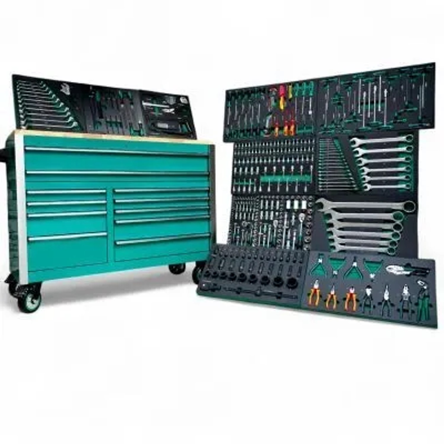 DeTec. Werkstattwagen DT 56 Schwerlast Werkzeugwagen Mit 11 Schubladen Für LKW Und Landwirtschaft