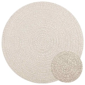 vidaXL Teppich ZIZUR Creme Ø 120 cm Jute-Optik Indoor und Outdoor 4010385