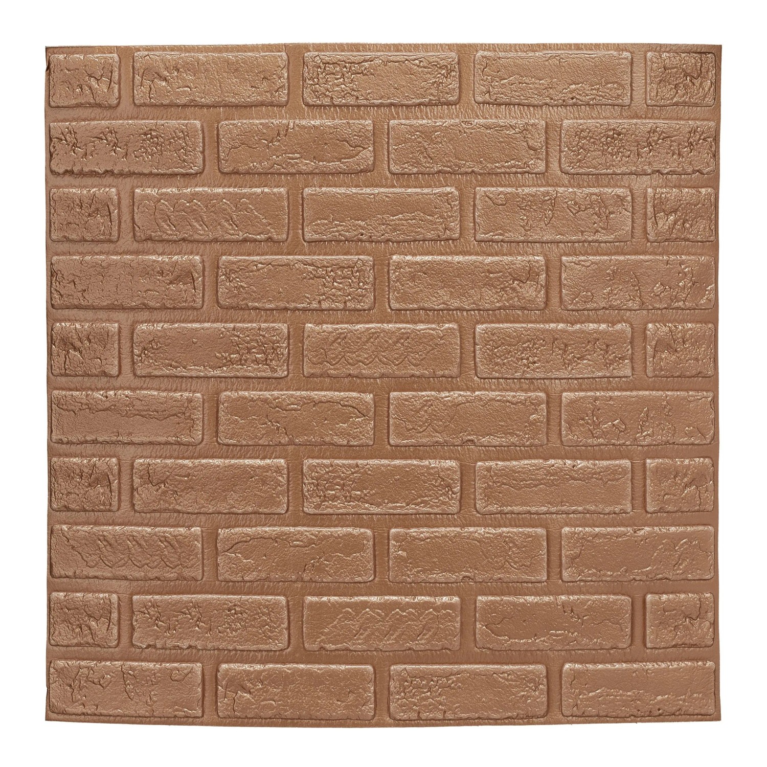 Relaxdays Wandpaneele Schaumstoff Bronze Selbstklebend 70 cm x 70 cm x 0,5 cm