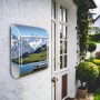 Banjado Design Briefkasten Weiß Pulverbeschichtet 39x47x14cm 2 Schlüssel Mit Zeitungsfach Motiv Alpen_2