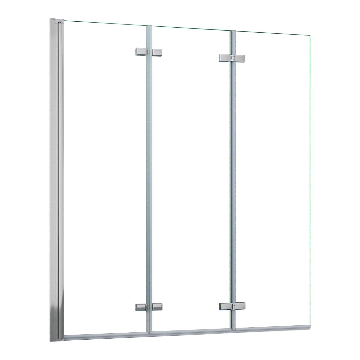 AICA 130x140cm Badewanneaufsatz 3-tlg. Faltwand Duschwand 6mm ESG Nanoglas günstig online kaufen