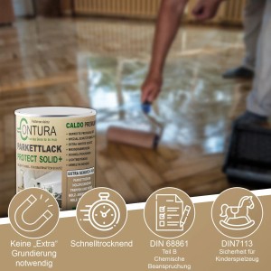 Contura Premium Protect Parkettlack Treppenlack Dielenlack Fußbodenlack Seidenmatt 2,5 Liter