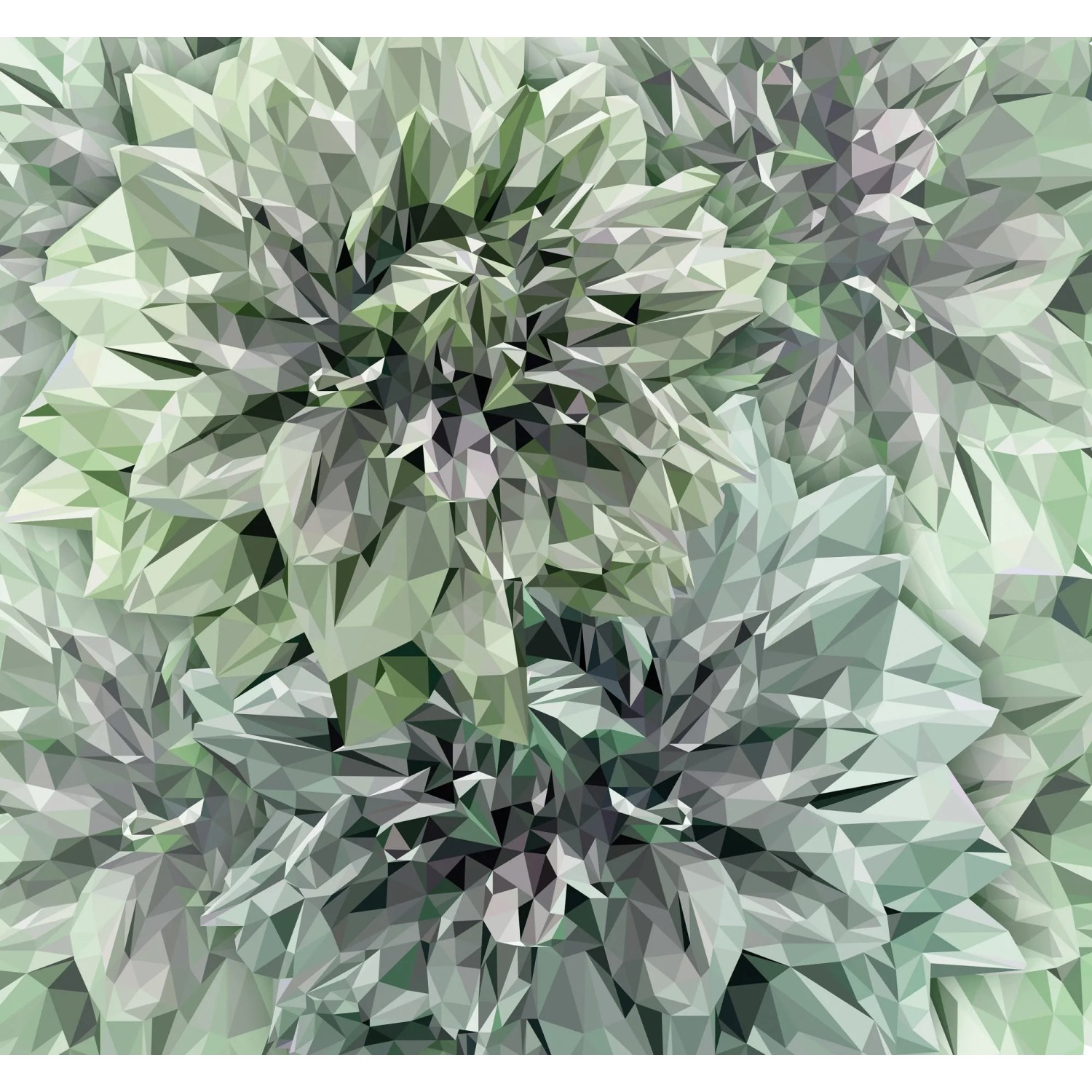 Komar Fototapete Vliestapete Emerald Flowers, glatt, bedruckt, geblümt, floral, realistisch, 300 x 280 cm
