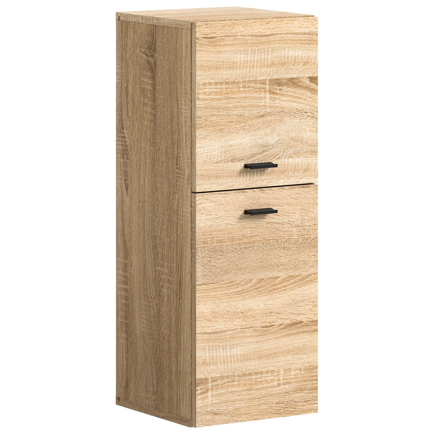 Badschrank m. Bodenstehend/Hängend Montierbar 30 cm x 80 cm x 29 cm Sonoma Eiche