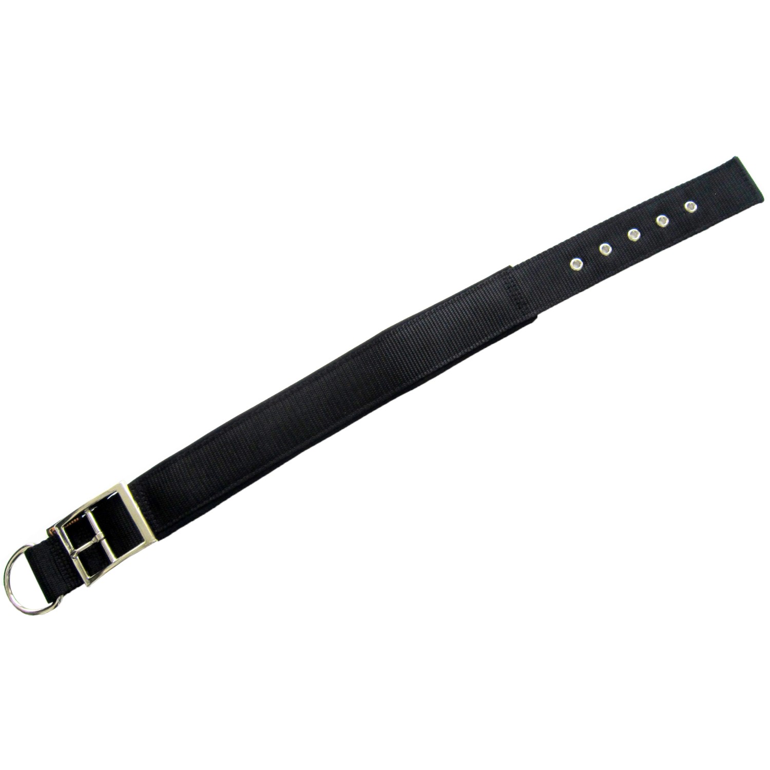 Heim Hundehalsband mit Neoprenfutter Breite 25 mm Länge 55 cm Schwarz