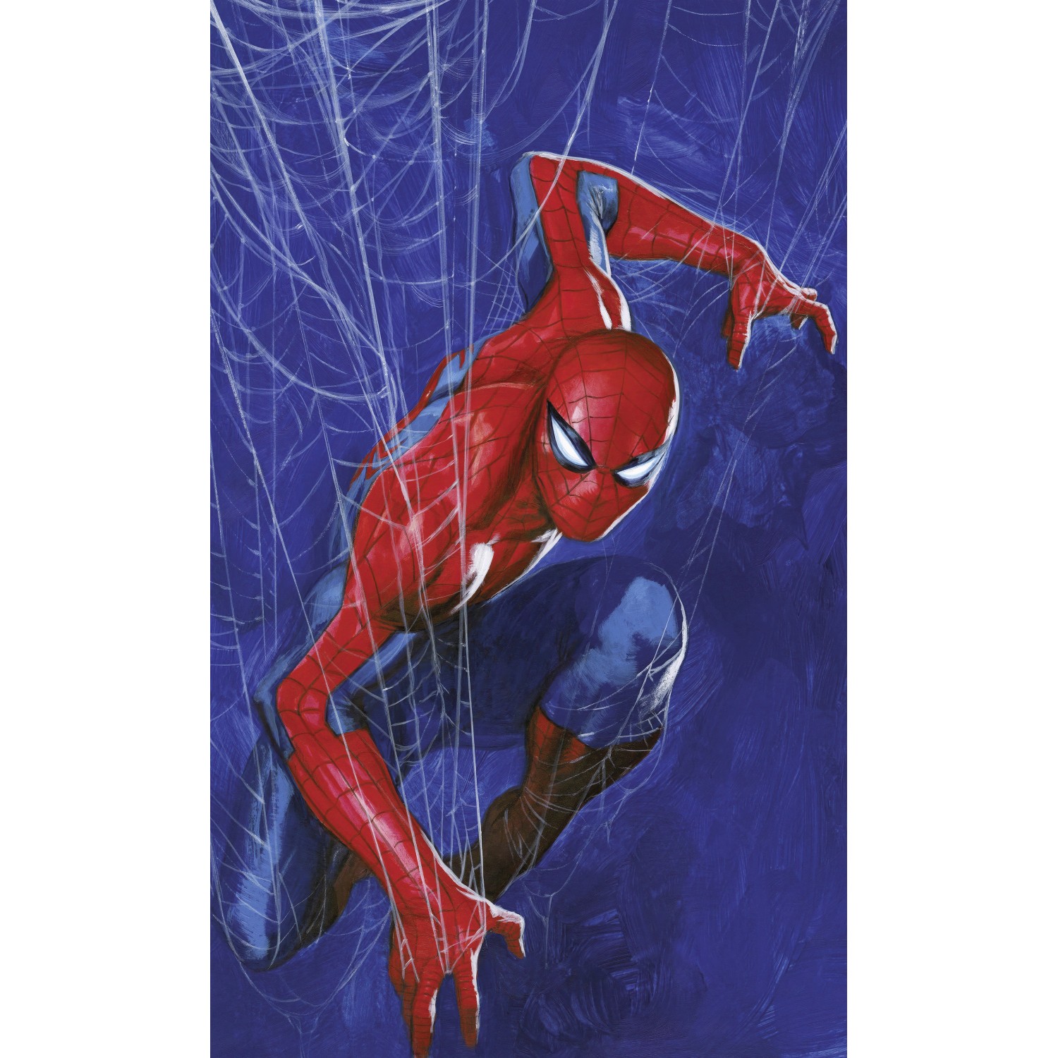 Komar Vlies Fototapete Marvel Spider-Man Spider Web Blau-Rot günstig online kaufen