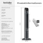 Tectake Turmventilator  Oszillierend 3 Modi und 3 Geschwindigkeitsstufen  31 x 31 x 110 cm Anthrazit_6