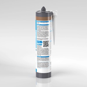 Knauf Sanitär-Silikon in Hellbraun, 300 ml Kartusche für Bad und Sanitär.