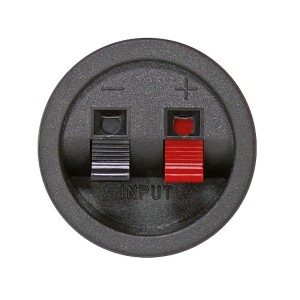 Dynavox Lautsprecher Terminal, rund, Ø 56,5mm, Einpress-Montage, für Lautsprecherkabel.