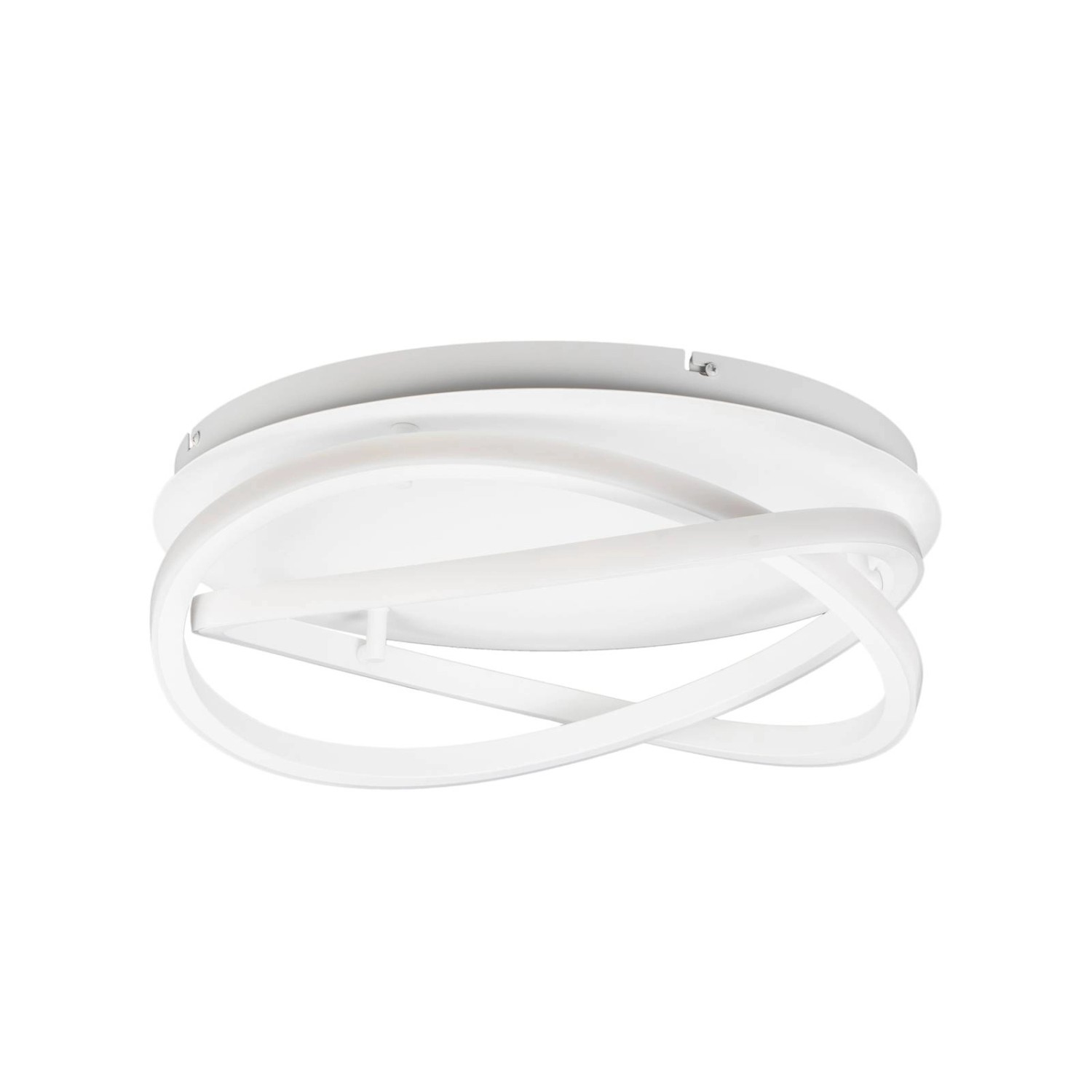 Lucande LED Deckenleuchte Aldric 10020390 Modern in Weiß aus Aluminium 1-flammig Wohnzimmerleuchte