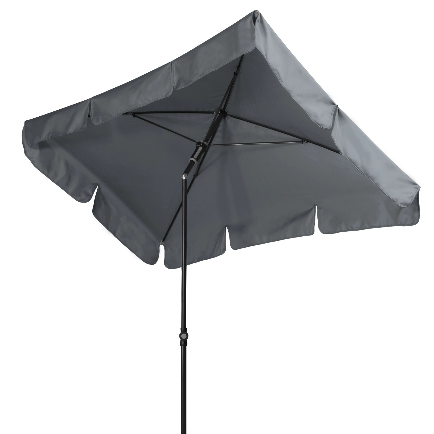Doppler Balkonschirm Waterproof, 118x218 cm, anthrazit, mit Knickfunktion.