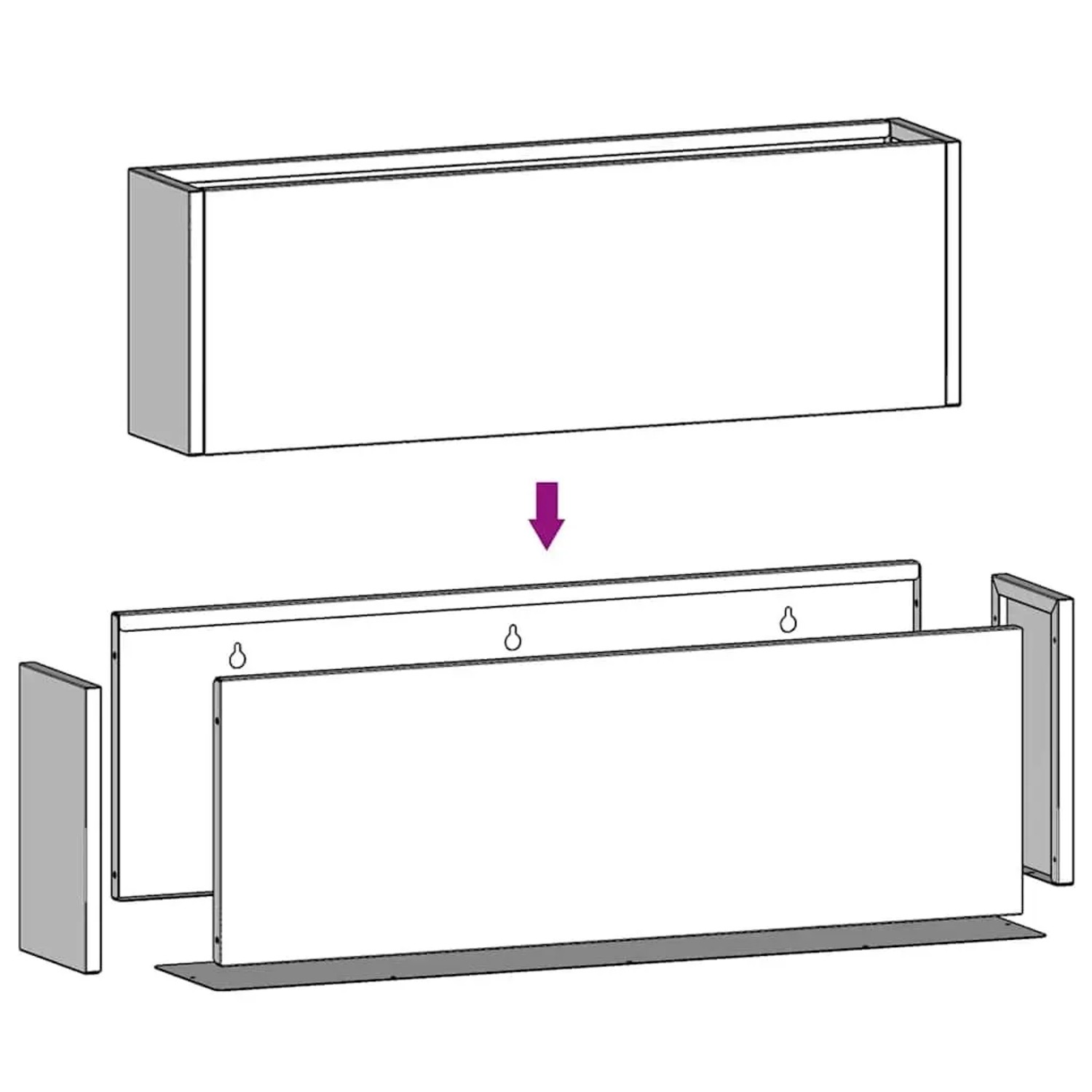 vidaXL Wand-Pflanzkübel 2 Stk Rostig Cortenstahl 53x10x17 cm 823686_8