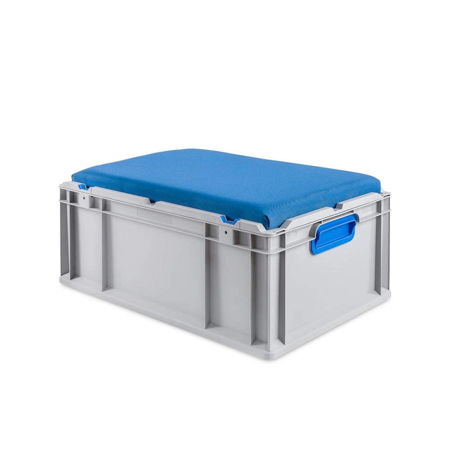 Eurobox NextGen Seat Box Blau HxBxT 26,5 x 40 x 60 cm 44 Liter Griffe Geschlossen Eurobehälter Sitzbox Transportbox