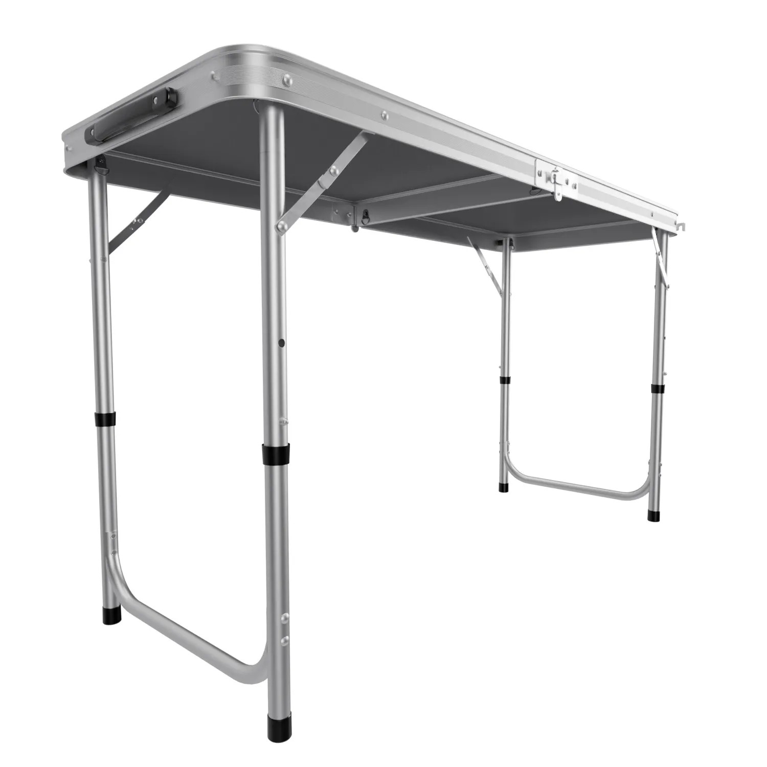Faltbare 24MOVE Campingküche Praia mit Alu-Arbeitsplatte und Tragetasche.