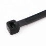 Schwarzer Aquagart Kabelbinder, 300mm, für Zaunblende, Schattiernetz und Bauzaun.