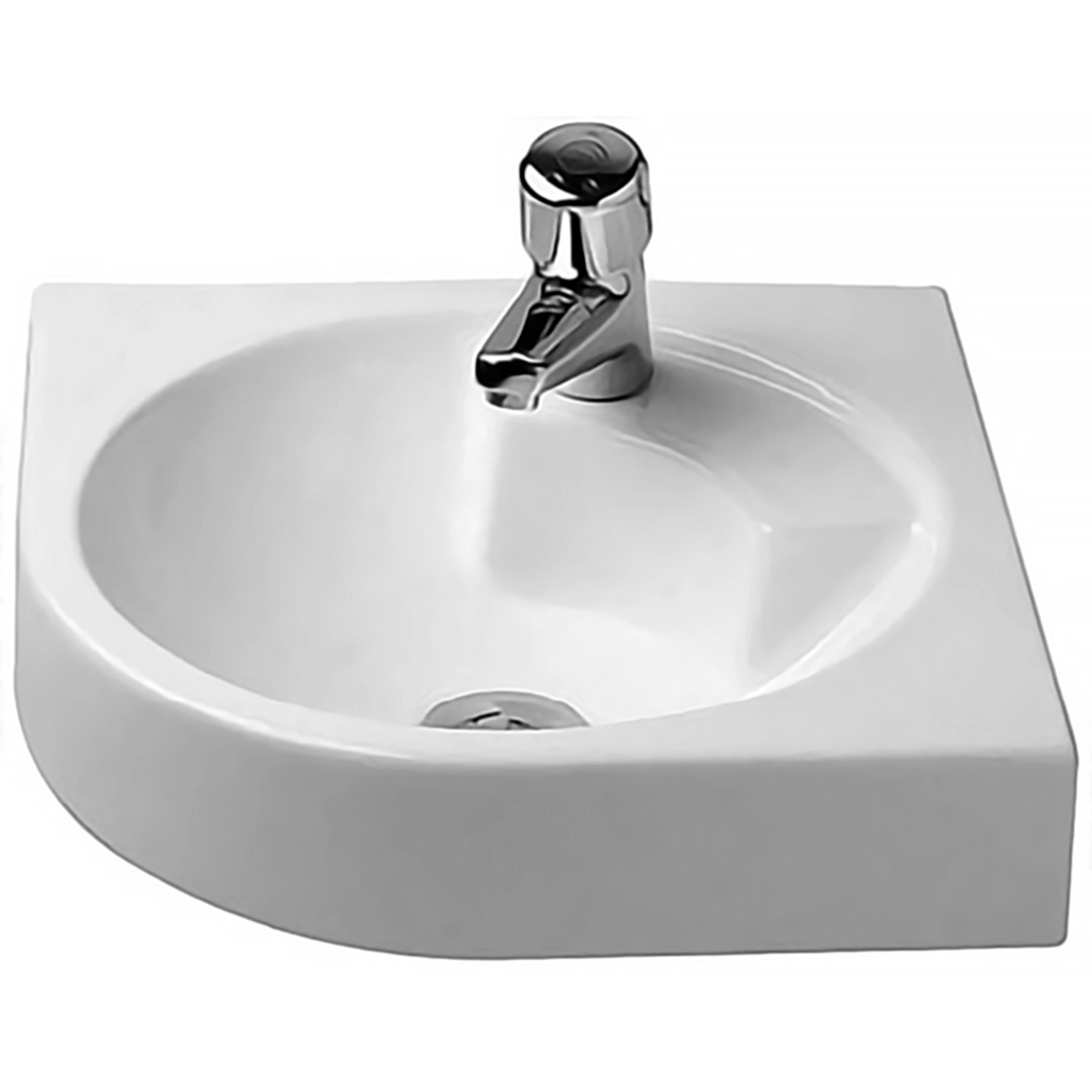 Duravit Eck-Waschbecken Architec 63,5 cm Weiß mit Hahnlochvorstich Rechts