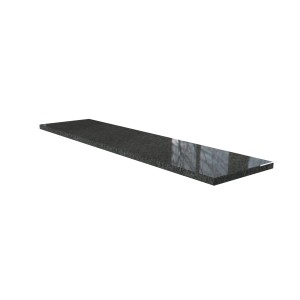 Anthrazitgraue Fensterbank, 40 cm, mit Wasserrille für Innen und Außen.