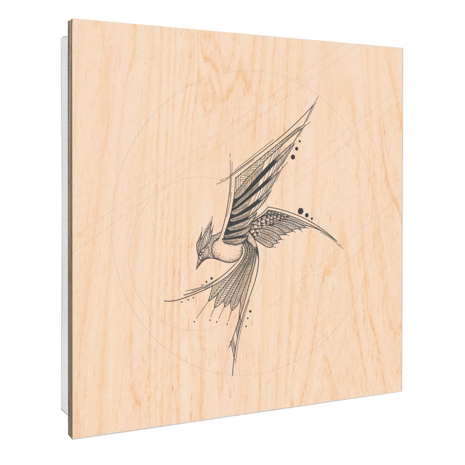 Banjado Großer Schlüsselbox Holz 30x30cm Weiß Scharnier Rechts 50 Haken Sch günstig online kaufen